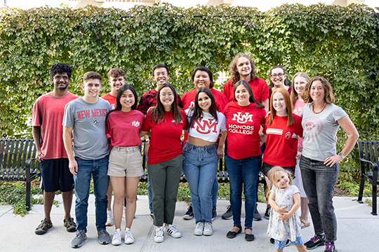 Group photo of the UNM Honors class that planned the 2022 WRHC Conference